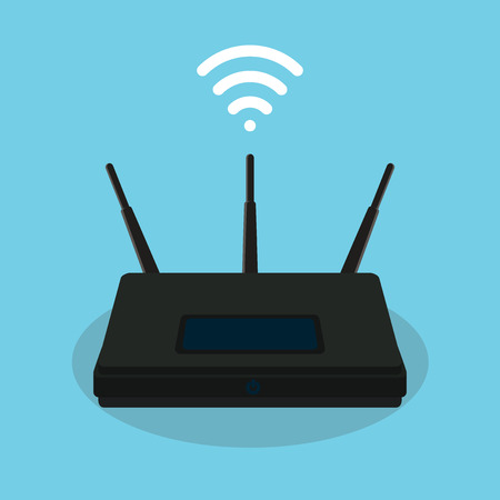 wifi singla router isolated object vector illustrationのイラスト素材