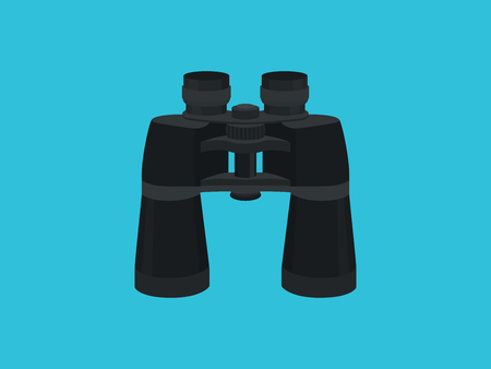 binocular single isolated object with flat style vector graphic illustrationのイラスト素材