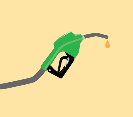 fuel pump with drop gasoline with yellow background vectorのイラスト素材