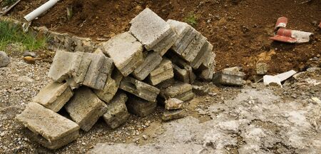 the bricks fall apart photo taken in Bogor Indonesia