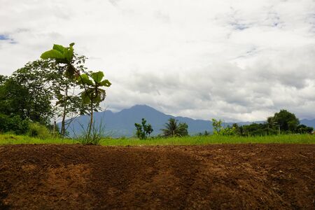 Mountain view from a distance photo taken in Bogor Indonesia