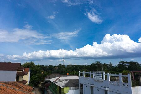 beautiful white cloudy sky photo taken in Jakarta Indonesia
