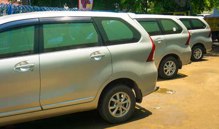 Three cars with same type and series parked in a row photo taken in depok Indonesia