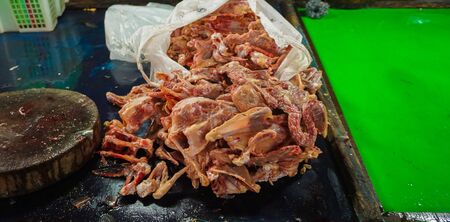 Chicken bones sold to make chicken stocks photo taken in Jakarta Indonesia