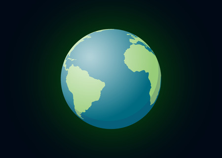 Our world planet single isolated with dark background represent universe vectorのイラスト素材