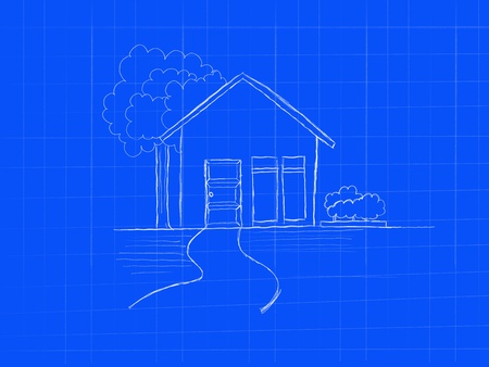 house blueprint concept doodle art hand sketch - imageの写真素材