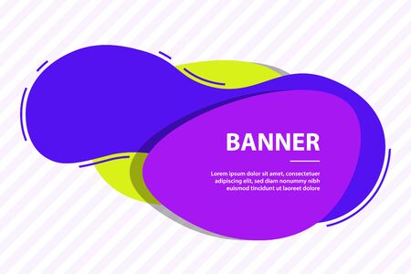 fluid shape wavy liquid for banner or template with free space for text vectorのイラスト素材