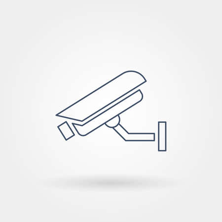 cctv camera single isolated icon with modern line or outline style
