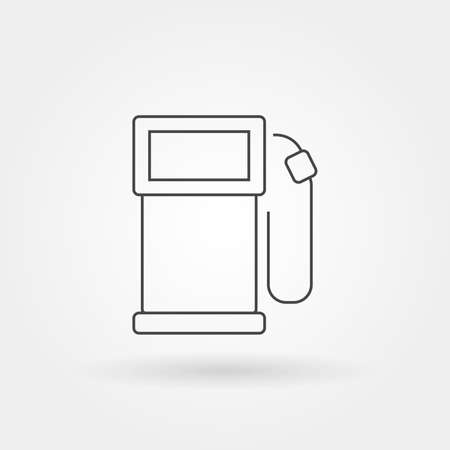 gas station single isolated icon with modern line or outline styleのイラスト素材
