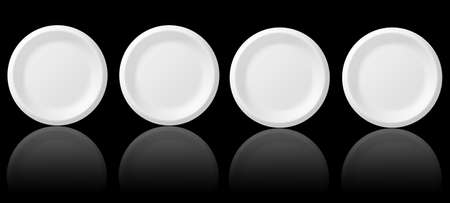 White platesの写真素材