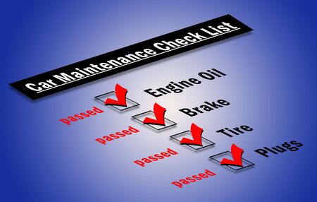 Car maintenance checklistの写真素材