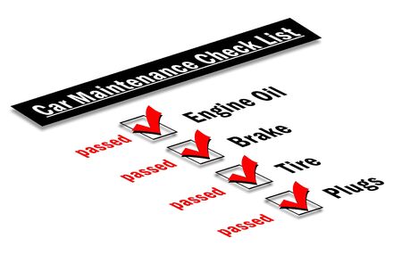 Car maintenance checklistの写真素材