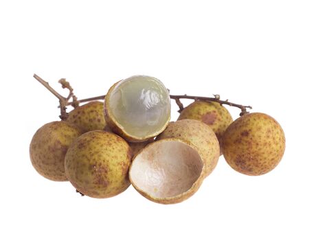 longan isolated on a white backgroundの写真素材