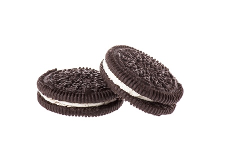 Chocolate cookies with creme filing