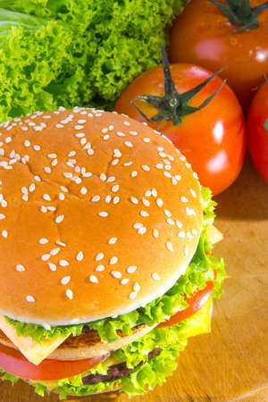 Big hamburgerの写真素材