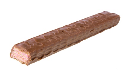 chocolate bar - isolated on white backgroundの写真素材