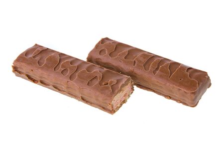 chocolate bar - isolated on white backgroundの写真素材
