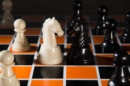 chess piece on the board background