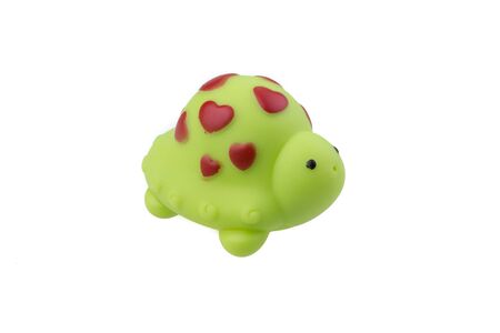 bath toys isolated on white backgroundの写真素材