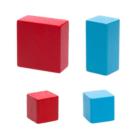 Wooden building blocks.