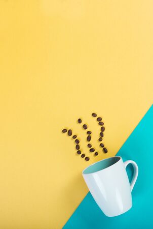 coffee bean on color backgroundの写真素材