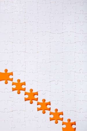 White jigsaw puzzle pattern background. jigsaw puzzleの写真素材