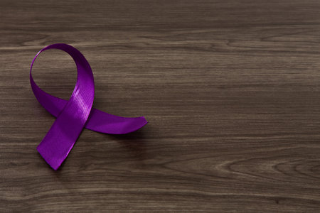 World cancer day background. Colorful ribbons, cancer awareness. International Agency for Research on Cancerの写真素材