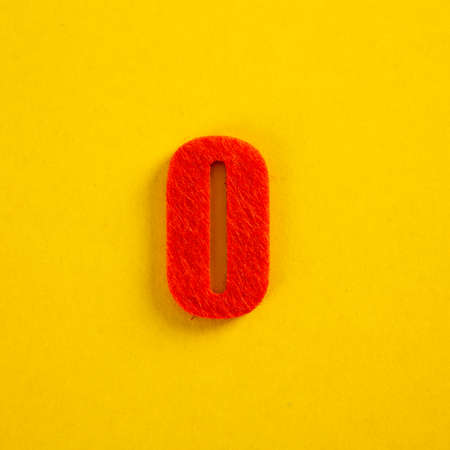 colorful number on yellow background