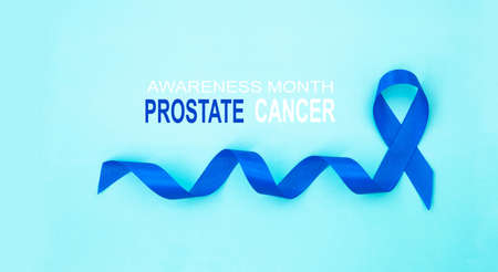 Blue Ribbon, Prostate cancer awareness. World Cancer Dayの写真素材