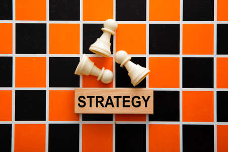 Chess pieces. Business strategy concept.の写真素材