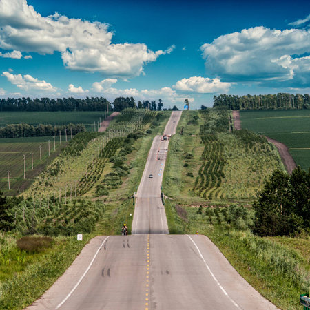 Grasslands roadの写真素材