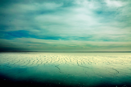 Glacial Lake nature viewの写真素材