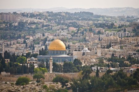 Dome of the Rock. The Old Sity of Jerusalem.