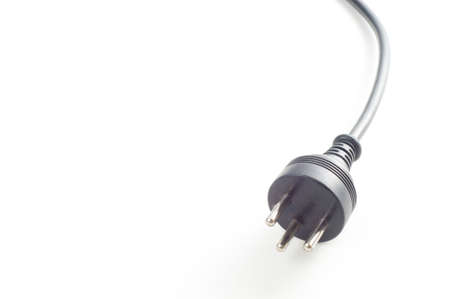 Electrical plug isolated on whiteの写真素材