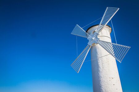 The Stawa Mlyny, a navigation beacon built in the 19th century breakwater in Swinoujscie, Poland