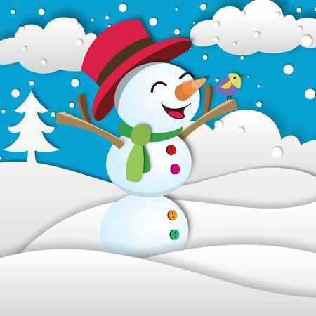 Snowman vector designのイラスト素材