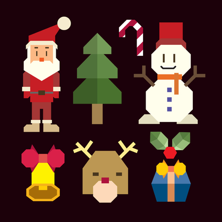 Christmas elements illustration.のイラスト素材