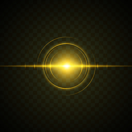 Yellow light effect vectorのイラスト素材