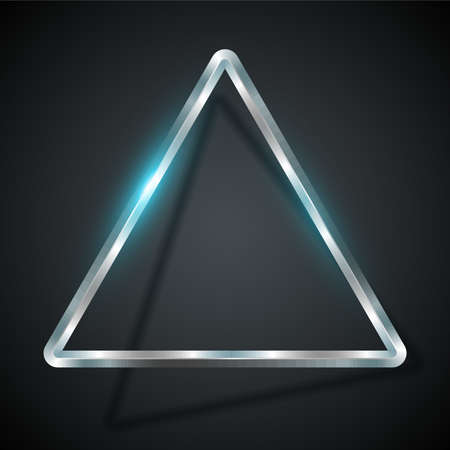 Glowing neon abstract round. Vintage electric banner. Design element for your ad, sign, poster, banner. Pink neon bannerのイラスト素材