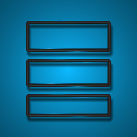 Black simple banner. Black banner. Black border. Black frame. Abstract banner.のイラスト素材