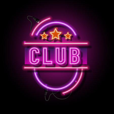 Club neon banner.のイラスト素材