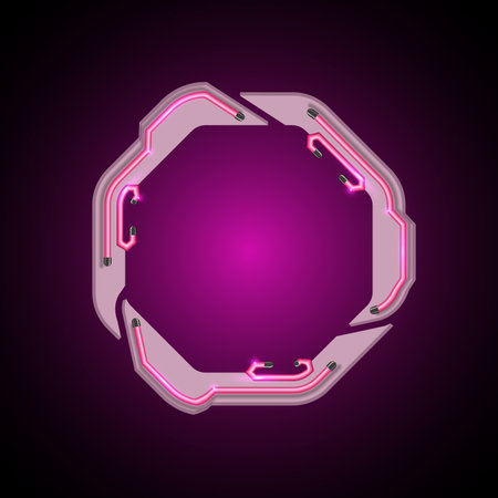 Futuristic banner design. Pink Blank space.のイラスト素材