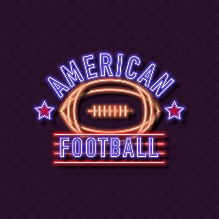 American football neon design.のイラスト素材
