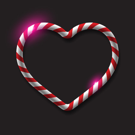 Christmas banner. Christmas border or frame. Candy banner.のイラスト素材