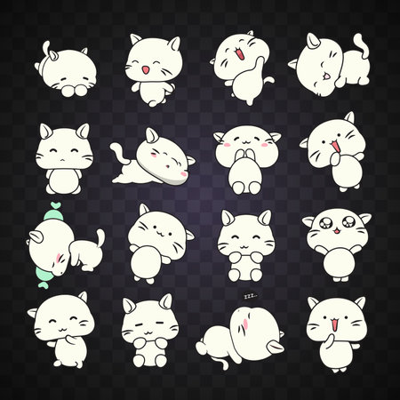 Vector of kitten set.のイラスト素材