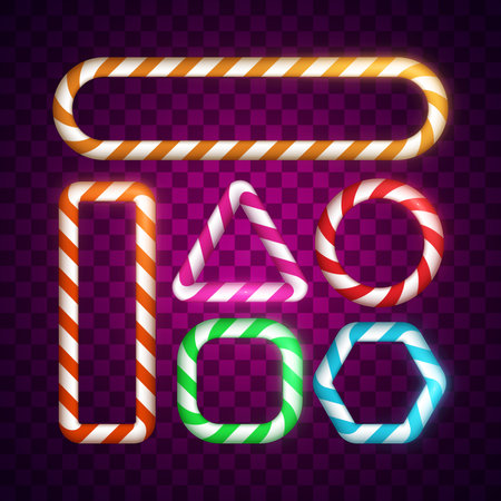 candy, banner, Christmas, border, frame, banner, blank, space,background,vector,のイラスト素材