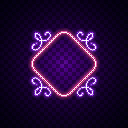 neon, light, glow, glowing, shiny, background, vector, border, frame, border, sign, neon sign, game, gaming, technology, tech, modern, futuristic, abstract, blank, space, night,のイラスト素材