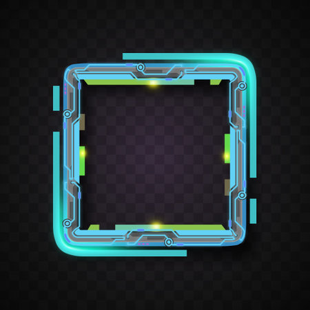 Square futuristic banner design.のイラスト素材