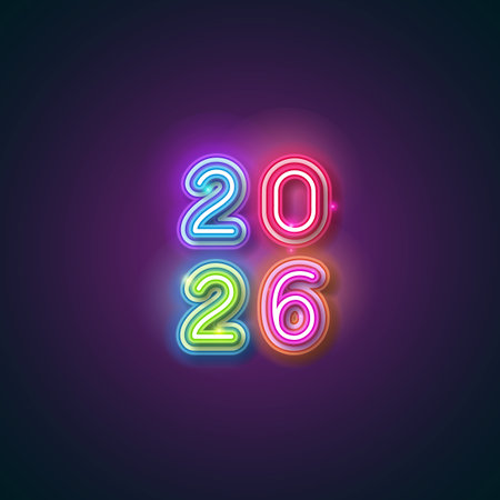 2026 New Year Abstract shiny color design.のイラスト素材