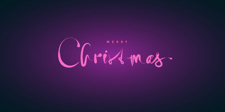 Merry Christmas Lettering Sign. Simple Christmas card.のイラスト素材